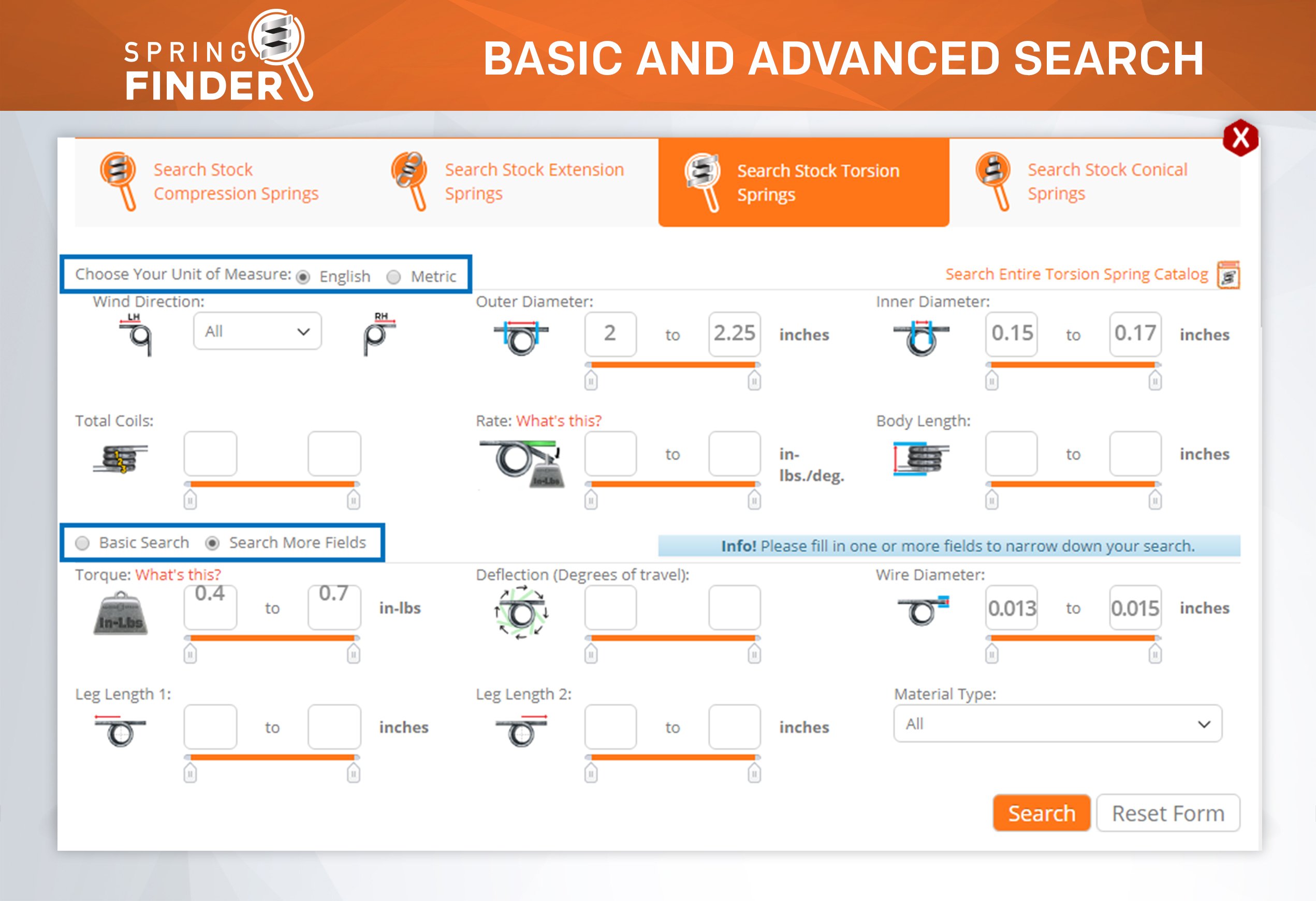 torsion spring finder